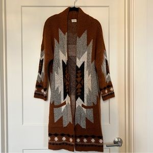 Western duster cardigan
